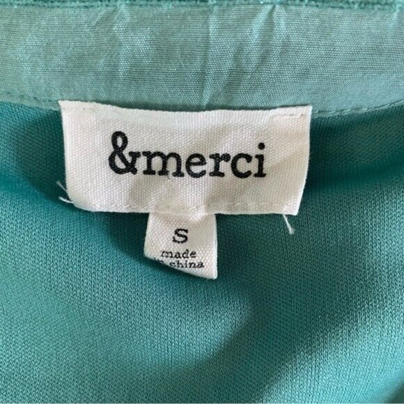 &Merci Women’s Dress Small Blue Boho Short Sleeve Flowy Summer Casual - Picture 5 of 6